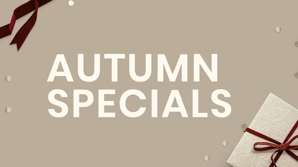 Autumn specials blog banner template