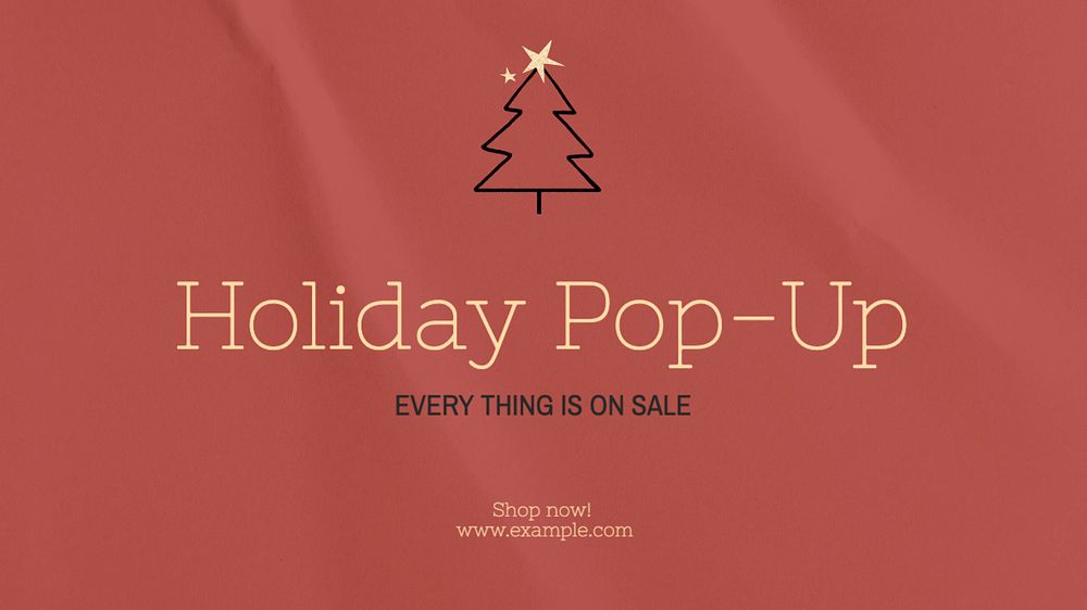 Holiday Pop-up blog banner template