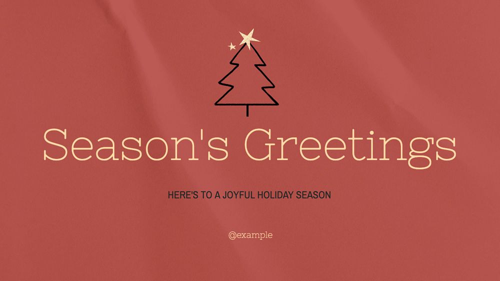 Season's greetings blog banner template