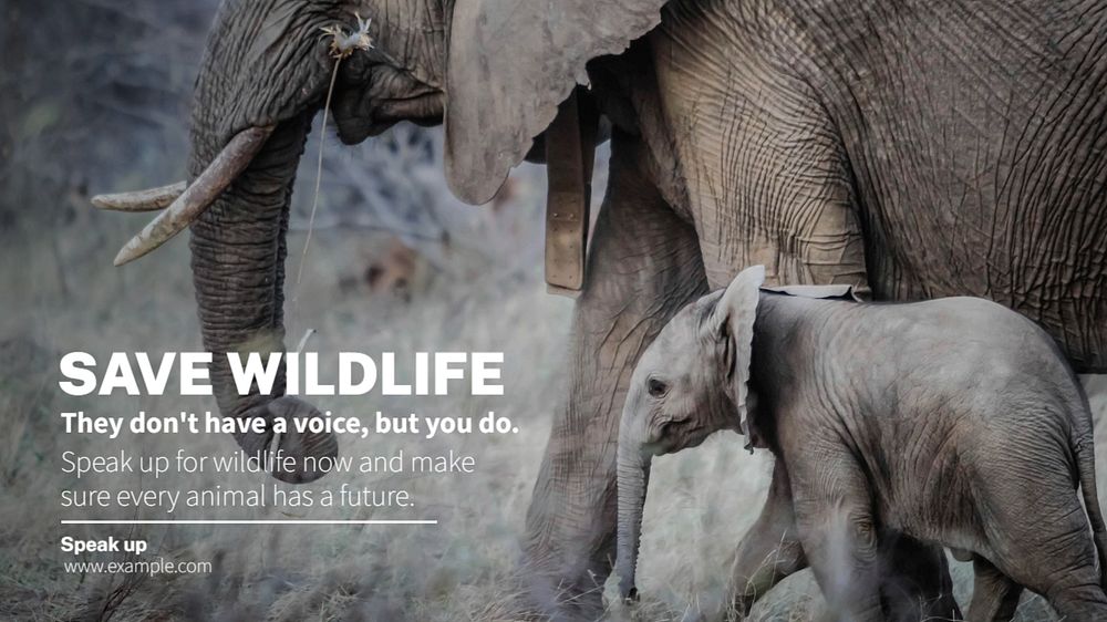 Save wildlife blog banner template