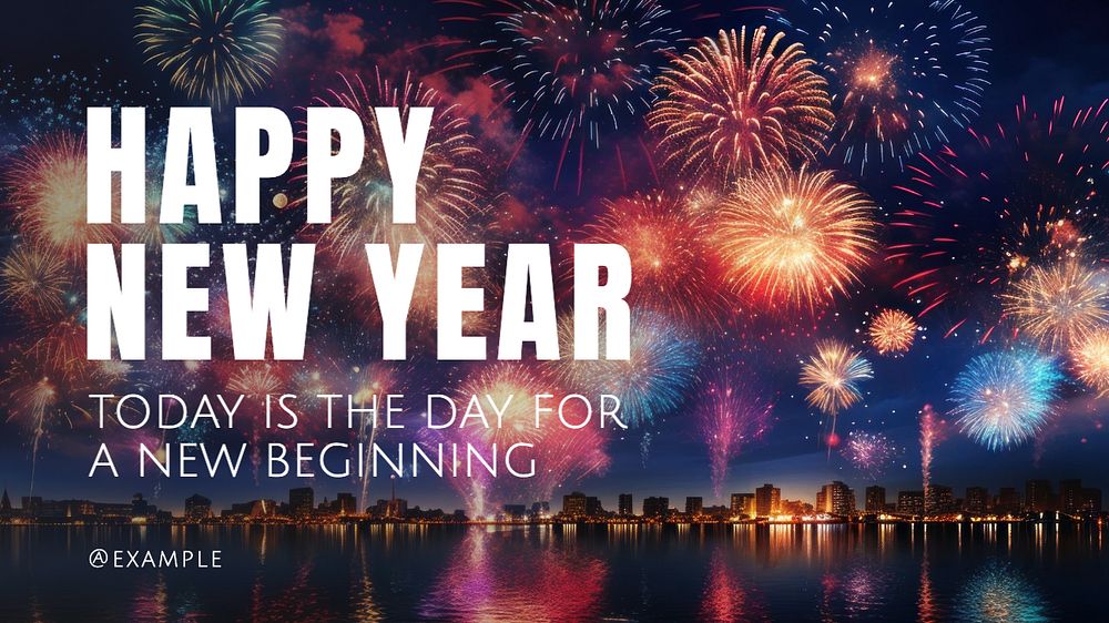 Happy new year blog banner template