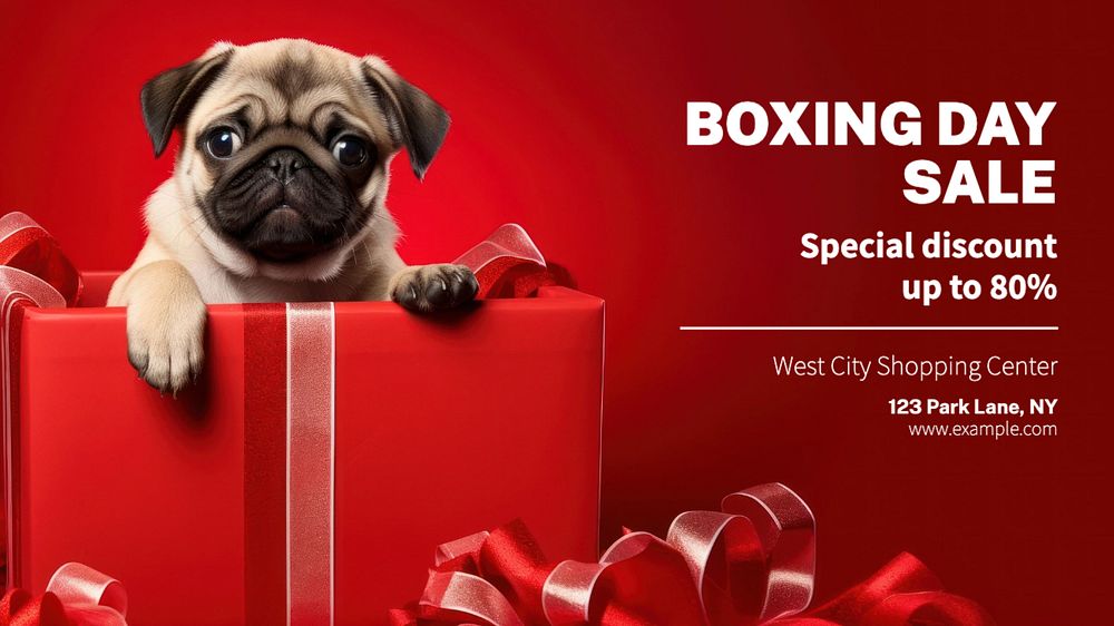 Boxing day sale blog banner template