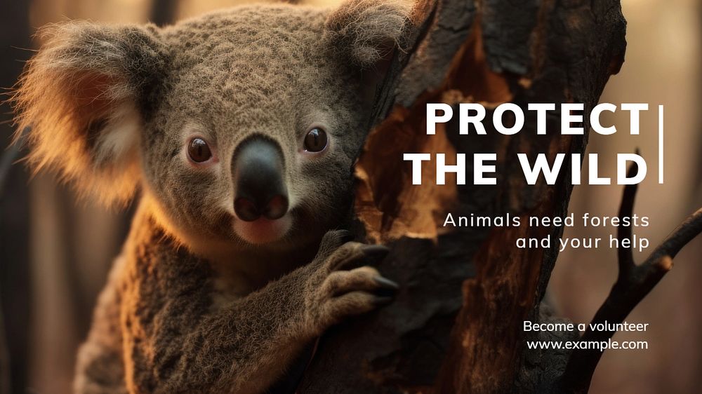 Protect the wild blog banner template