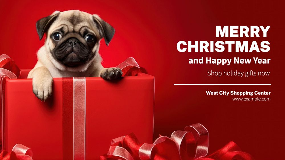 Merry Christmas blog banner template