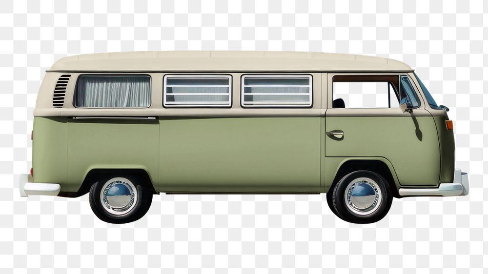 Camping minibus, vehicle car mockup