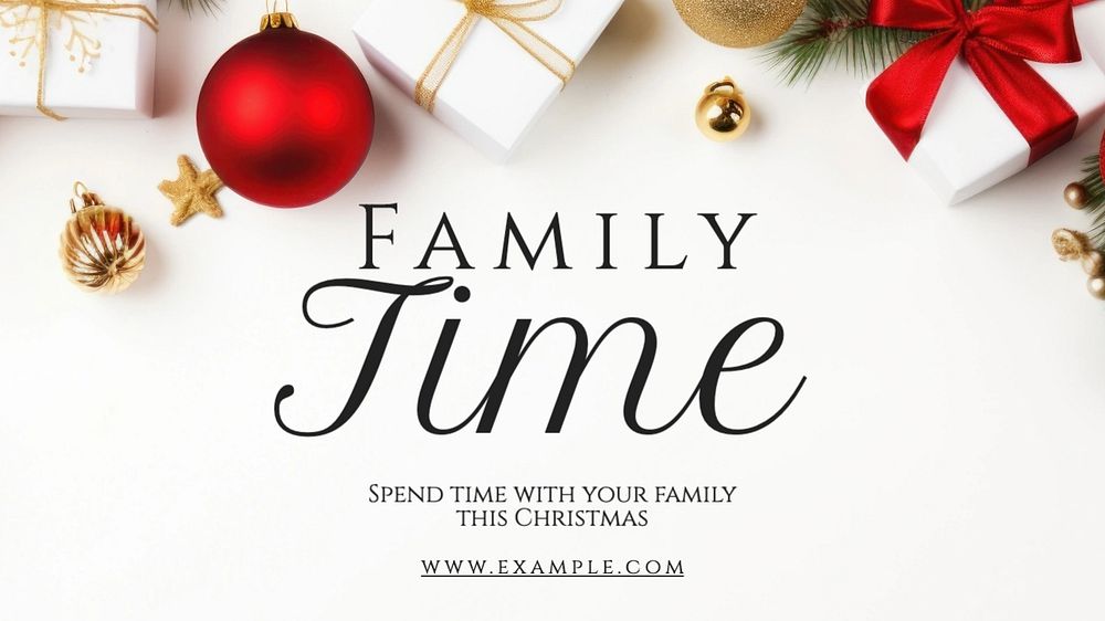 Christmas family time blog banner template