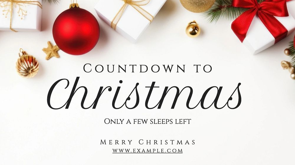 Christmas blog banner template