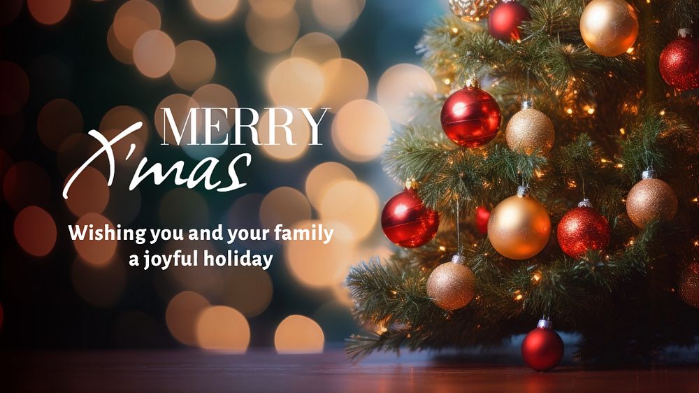 Merry X'mas blog banner template