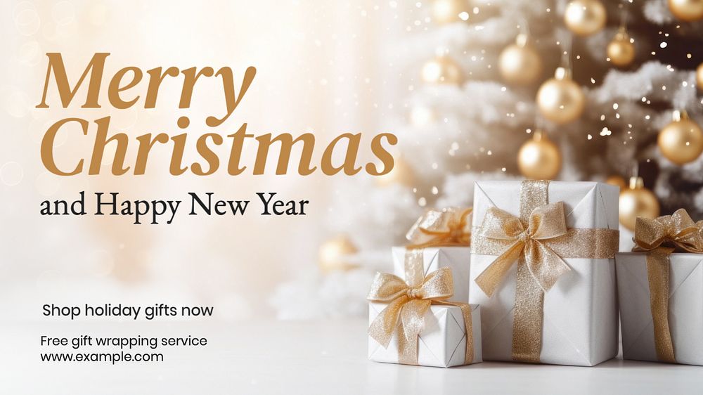 Merry christmas blog banner template