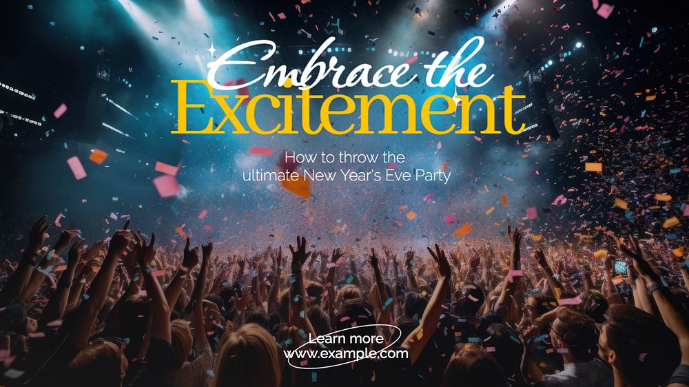 New year's eve blog banner template