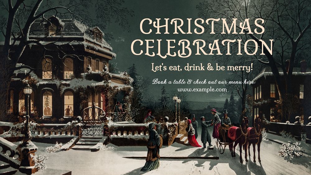 Christmas celebration blog banner template