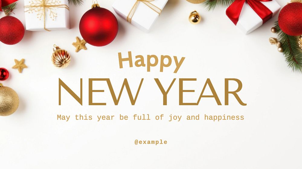 Happy New Year blog banner template