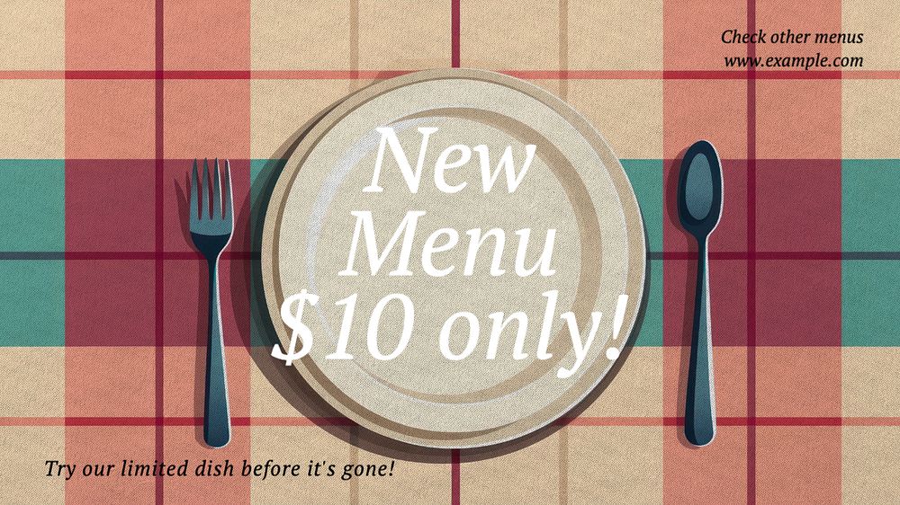 New menu blog banner template