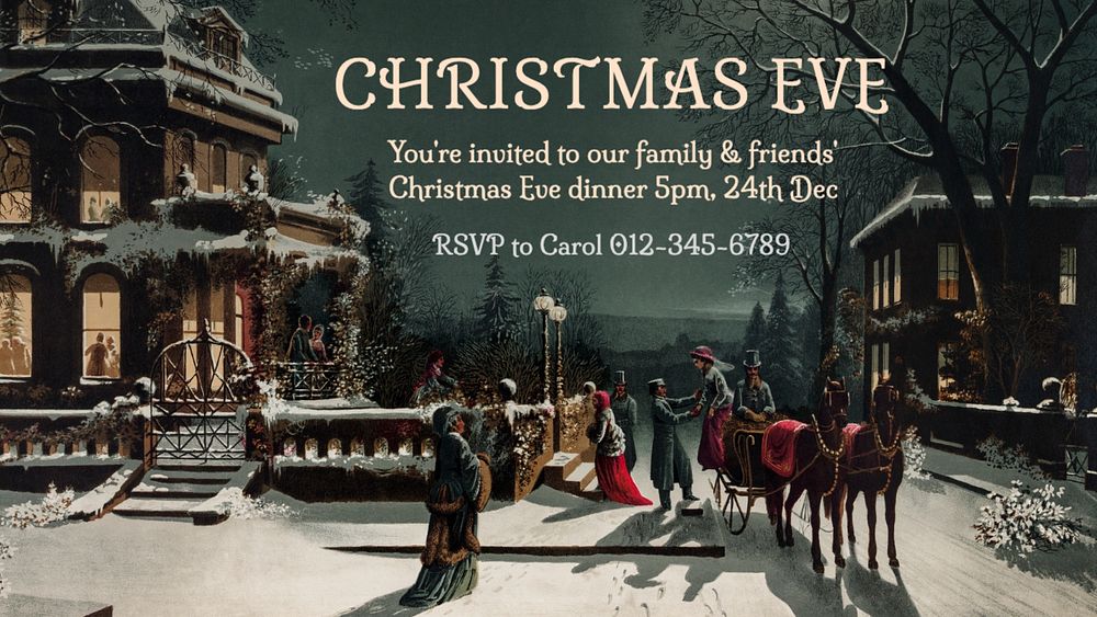 Christmas eve blog banner template