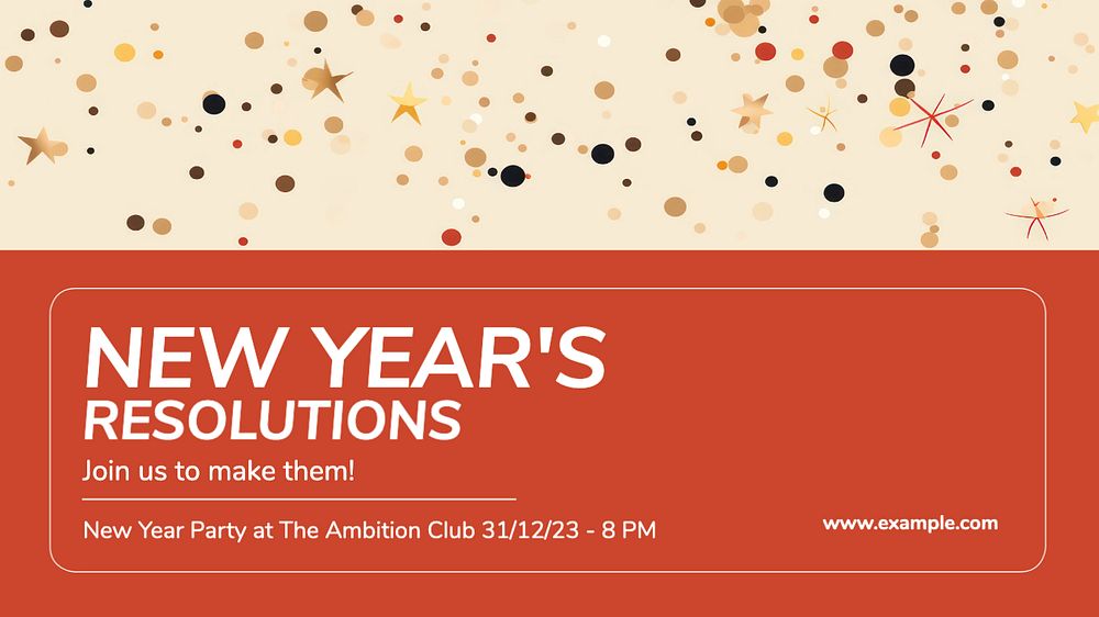 New Year's resolutions blog banner template