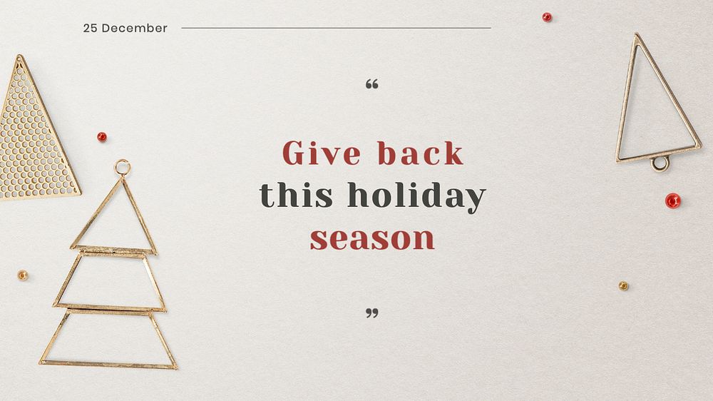 Holiday season donation blog banner template