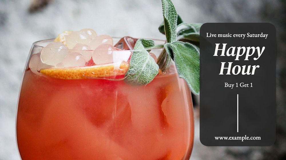 Happy hour blog banner template