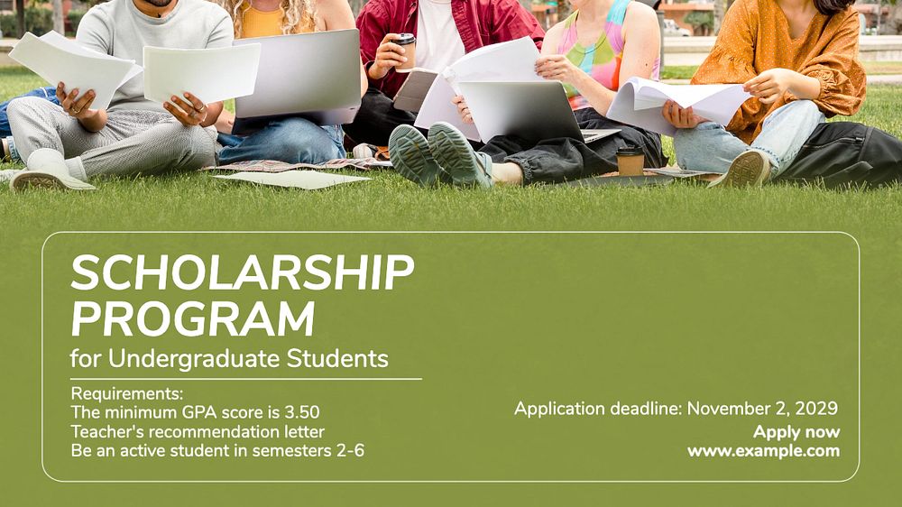 Scholarship program blog banner template