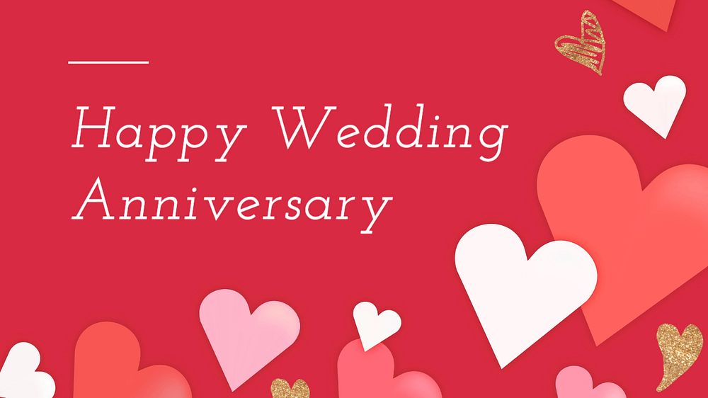 Happy wedding anniversary blog banner template