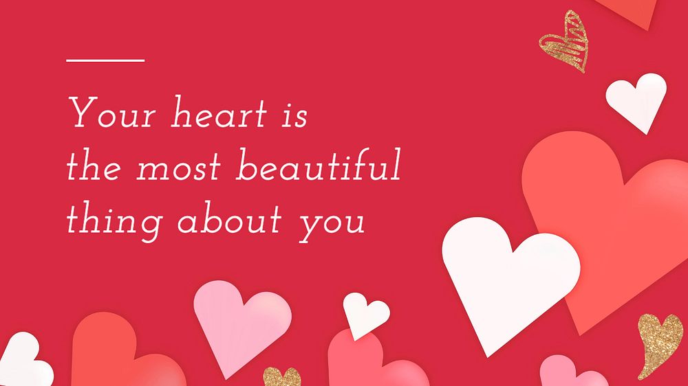 Your heart is beautiful blog banner template