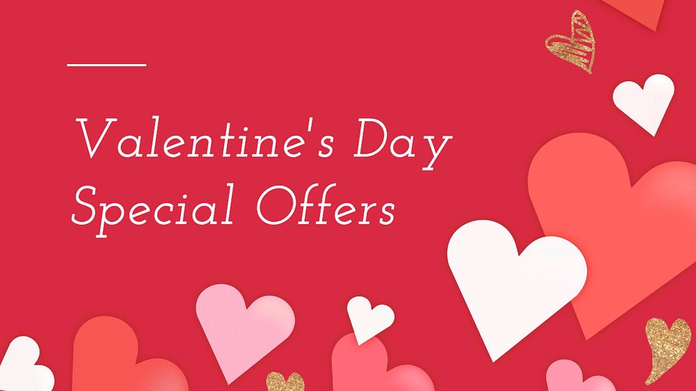 Valentine's offer blog banner template