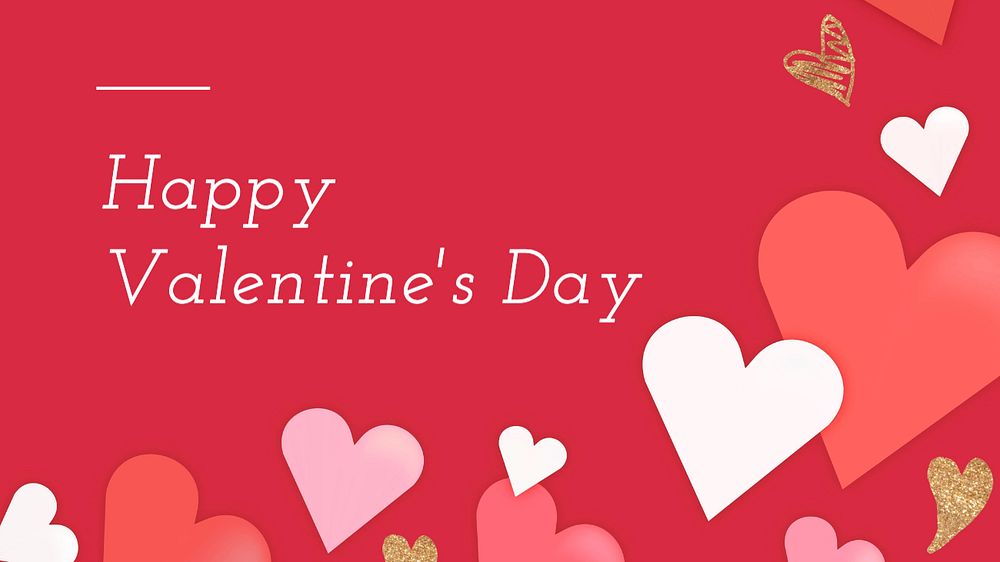 Happy valentine' s day blog banner template