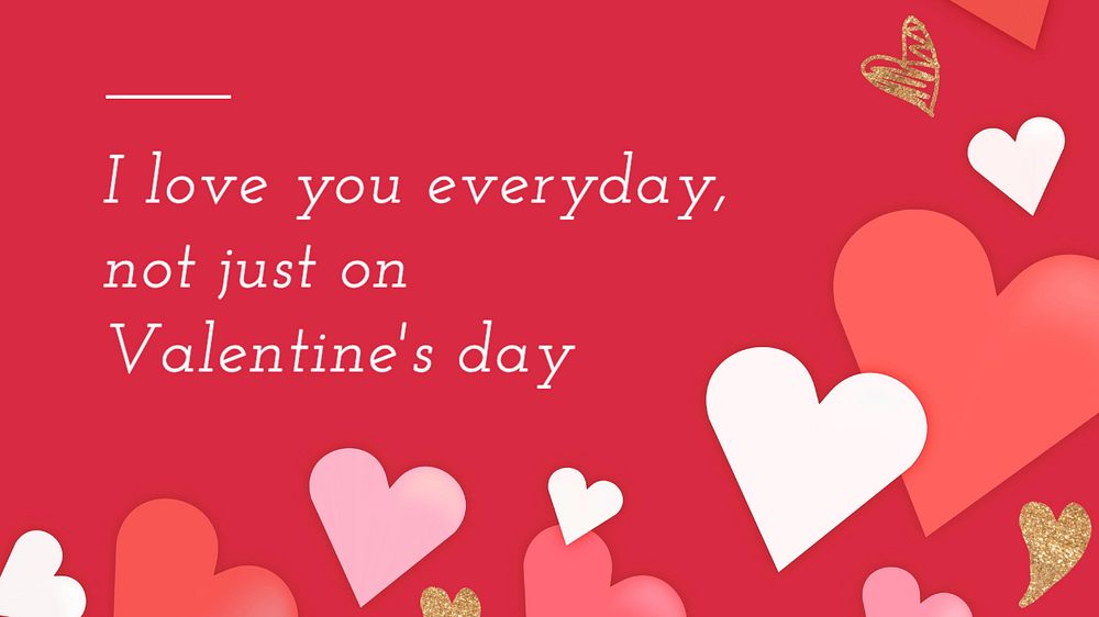 Valentine quote blog banner template