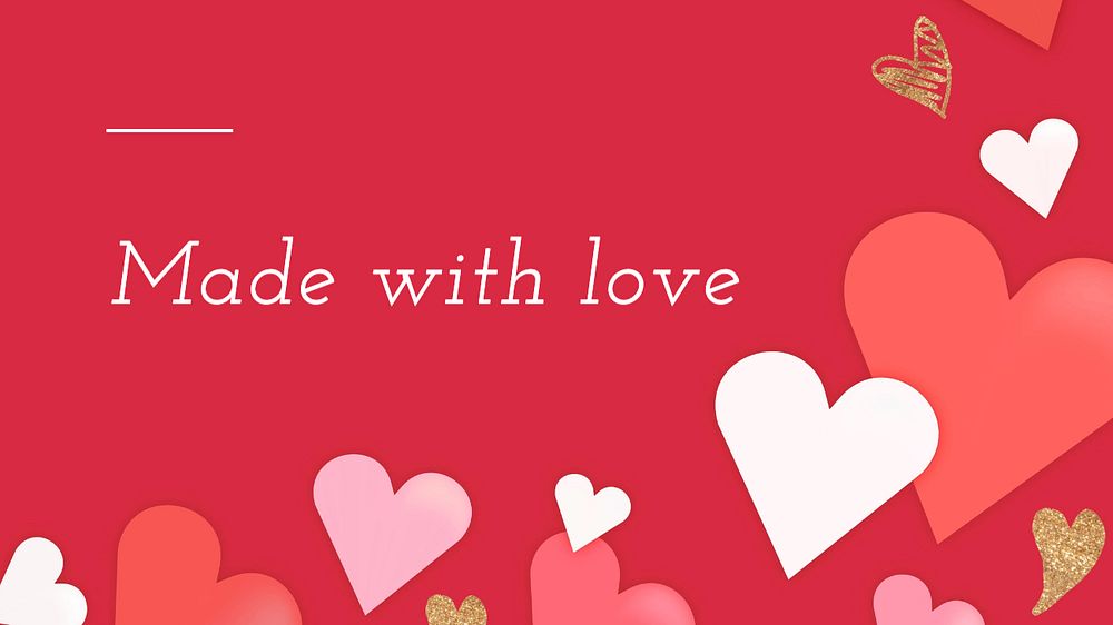 Made with love blog banner template