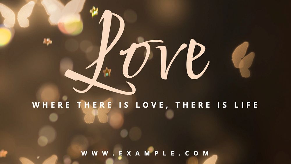 Love quotes blog banner template