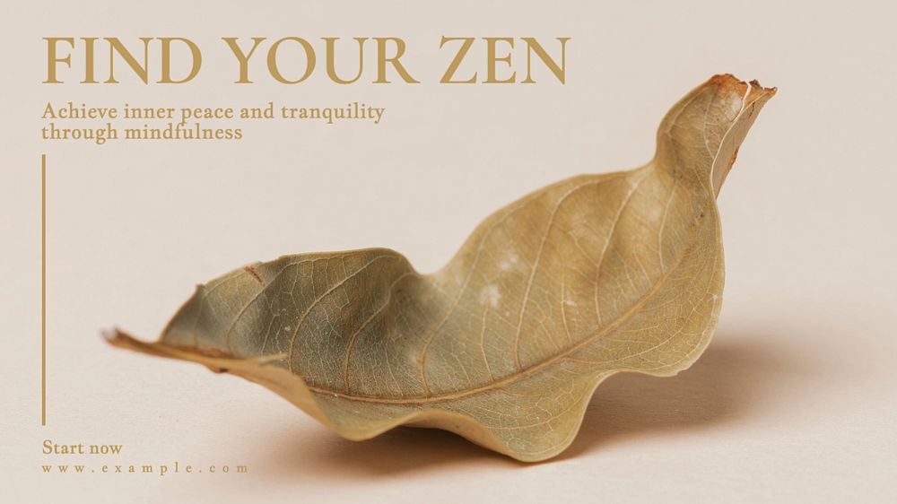 Find your zen blog banner template