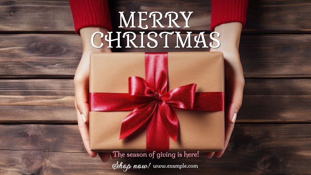 Merry Christmas blog banner template