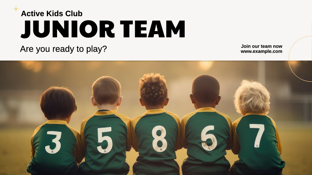 Junior team blog banner template