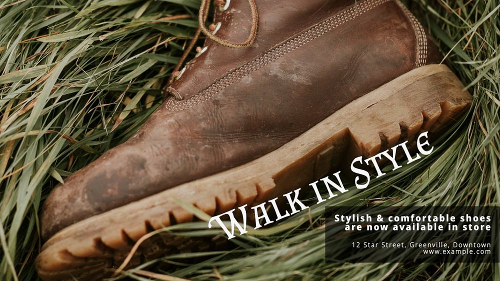 Walking shoes blog banner template