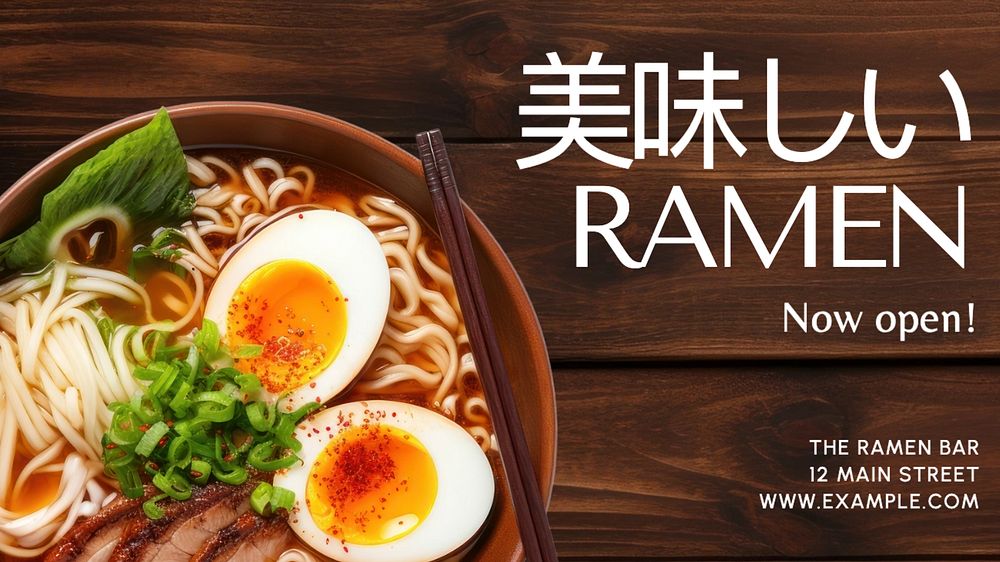 Ramen bar blog banner template