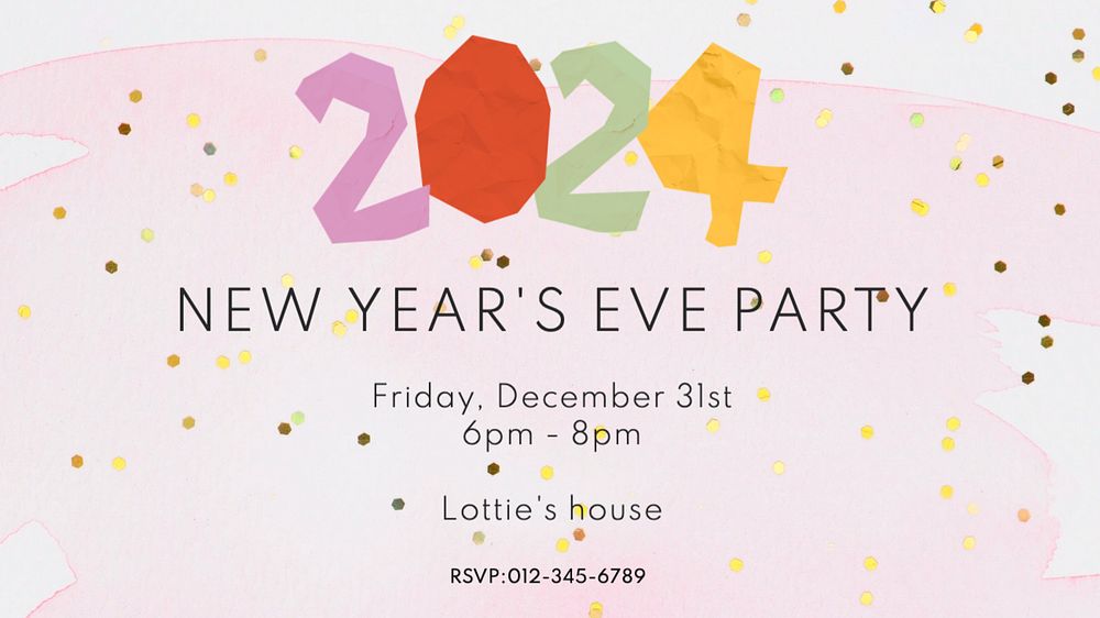 NYE party blog banner template