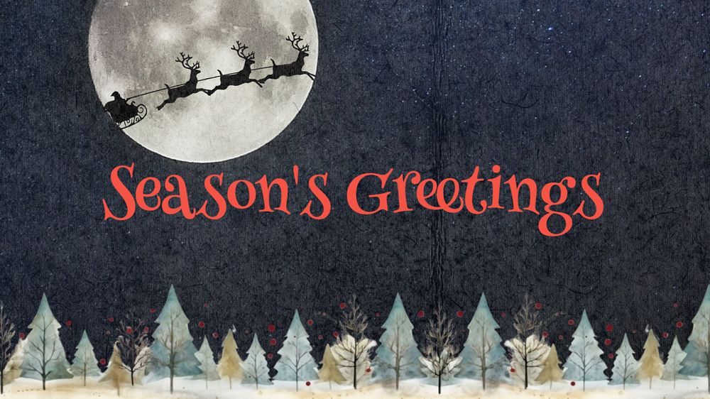 Season's greetings blog banner template