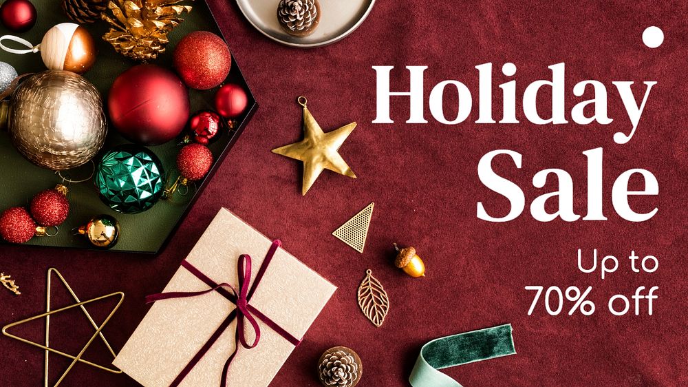 Holiday sale blog banner template