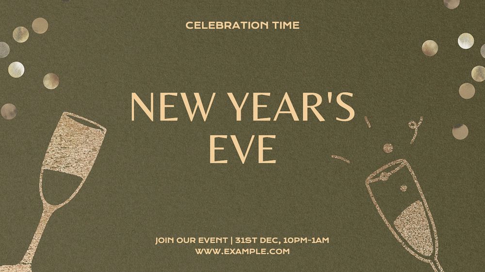 New years eve blog banner template