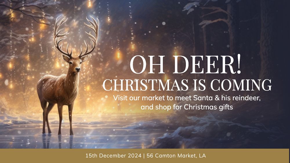 Chirstmas market blog banner template