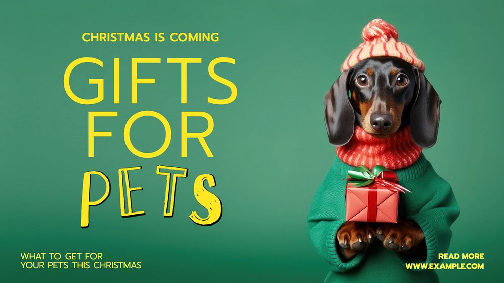 Gifts for pets blog banner template