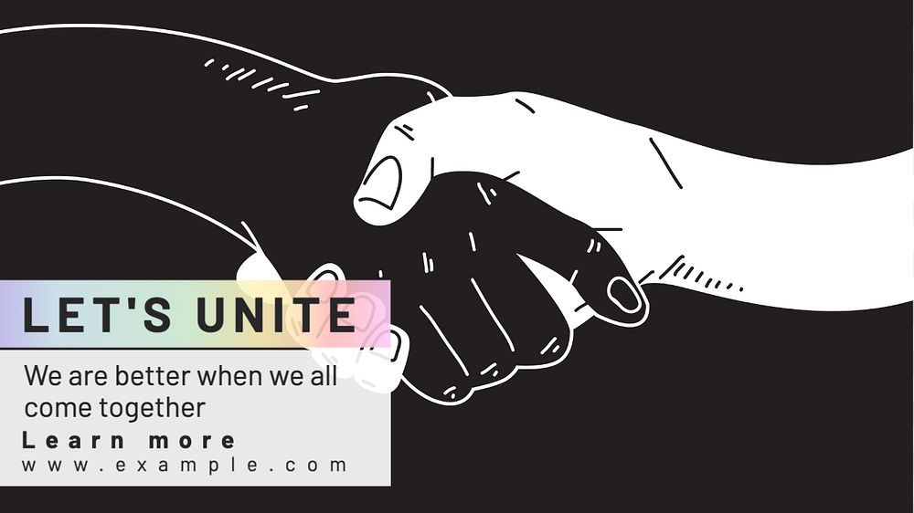 Let's unite blog banner template