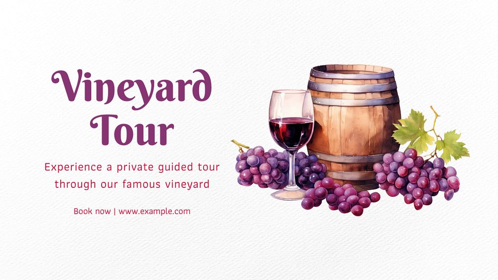 Vineyard tour blog banner template