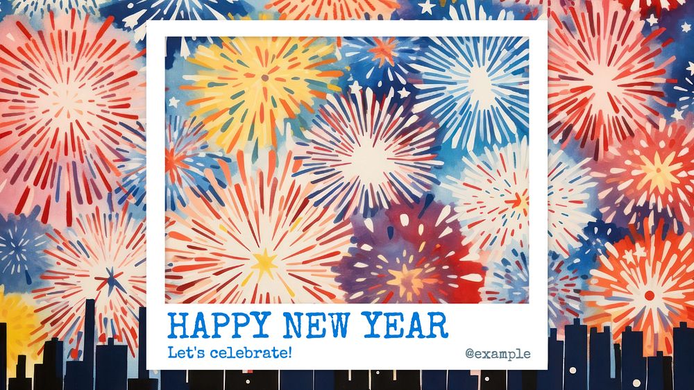 Happy new year blog banner template