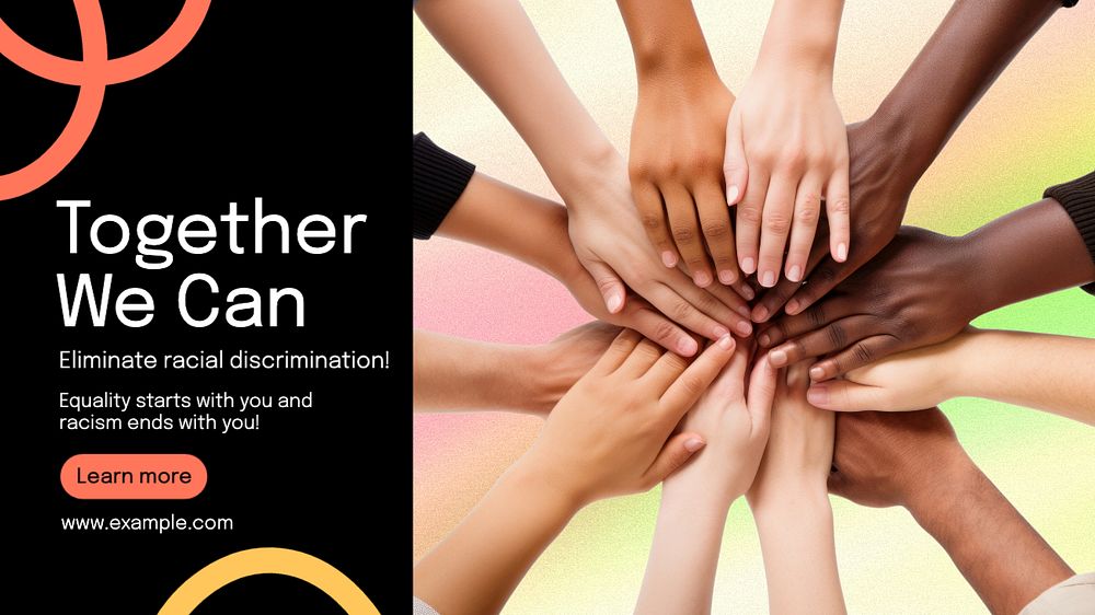 Eliminate racial discrimination blog banner template