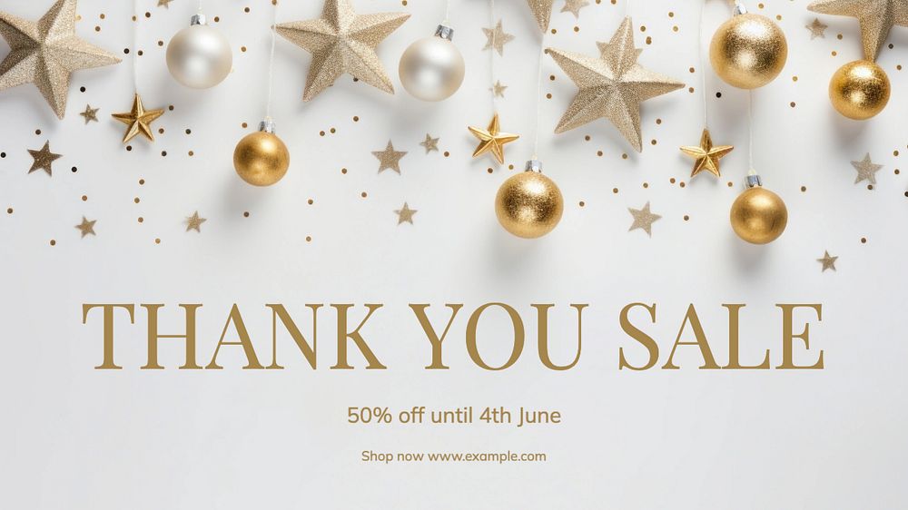 Thank you sale blog banner template