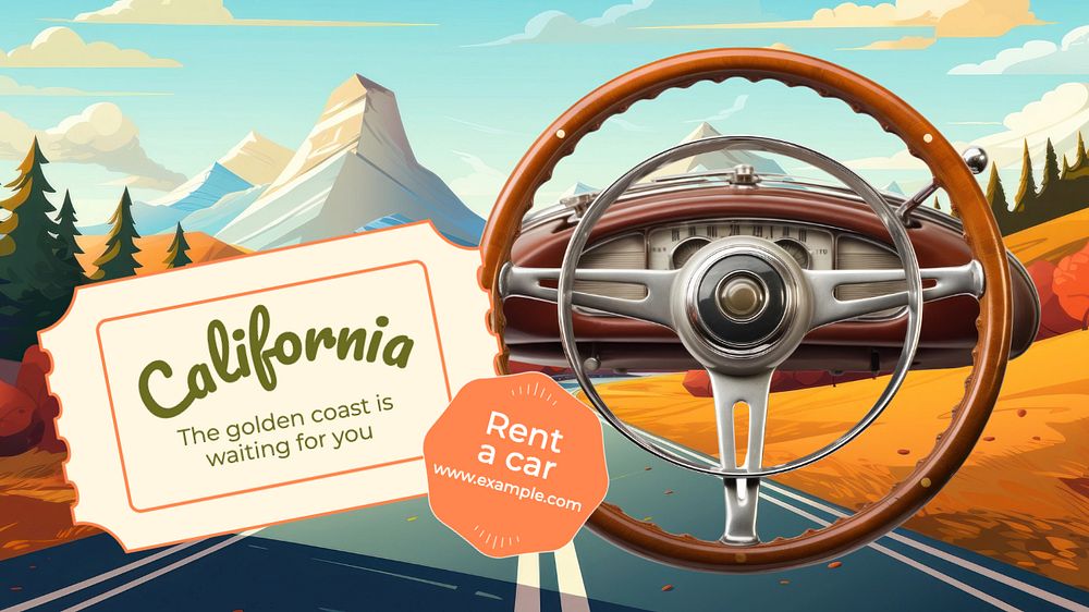 California travel blog banner template