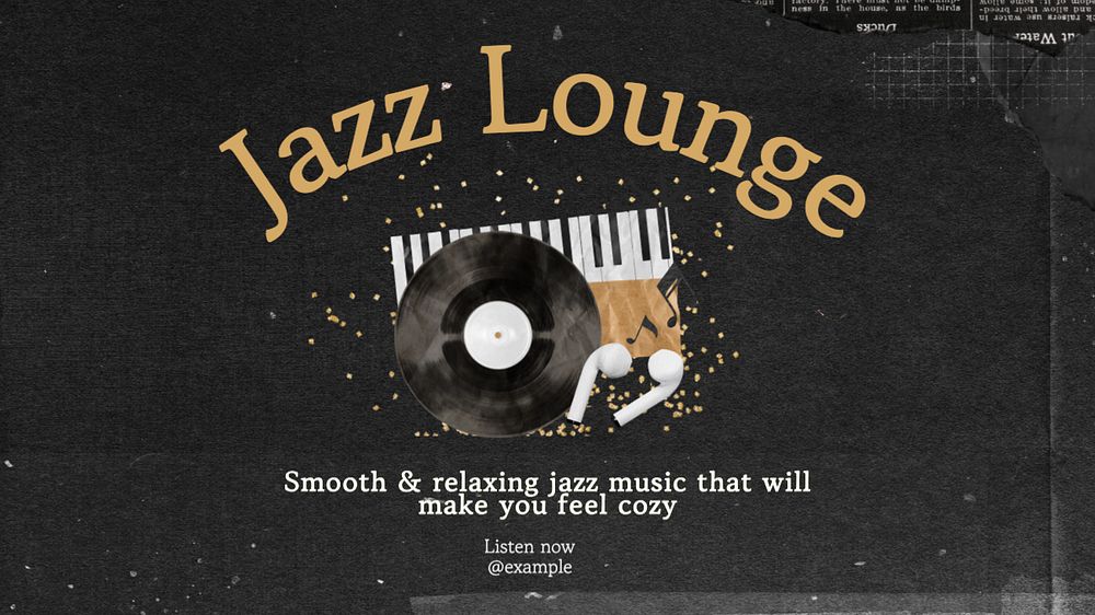 Jazz music blog banner template