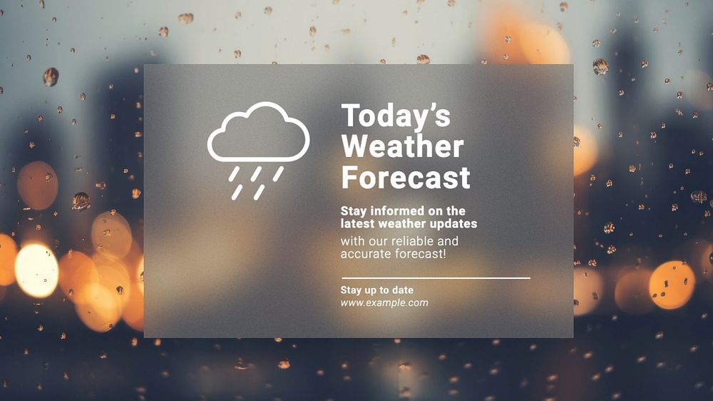 Weather forecast blog banner template