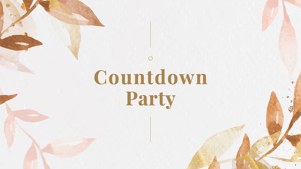 Countdown party blog banner template