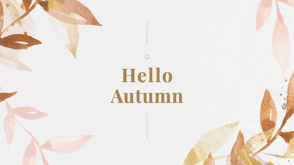 Hello autumn blog banner template